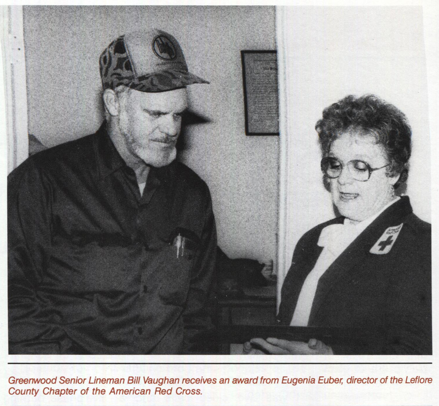 From our archives, Bill Vaughan receives an award for helping to save a colleague's life.